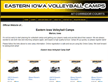 Tablet Screenshot of easterniowavolleyballcamps.com